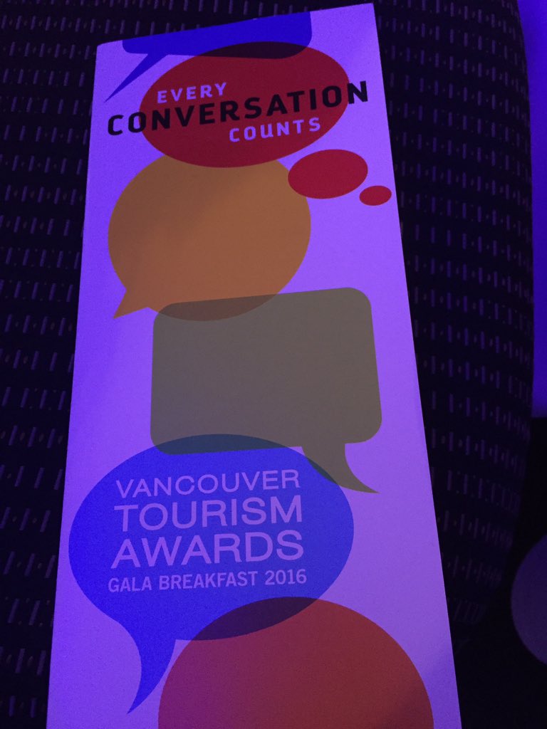 VanRealDeal's tweet photo. Celebrating great people/stories in tourism. Intimate breakfast w/1000 dedicated pros. Thanks for being stars! #vanpoli #VTAGala2016 https://t.co/m3sdeGk5qj