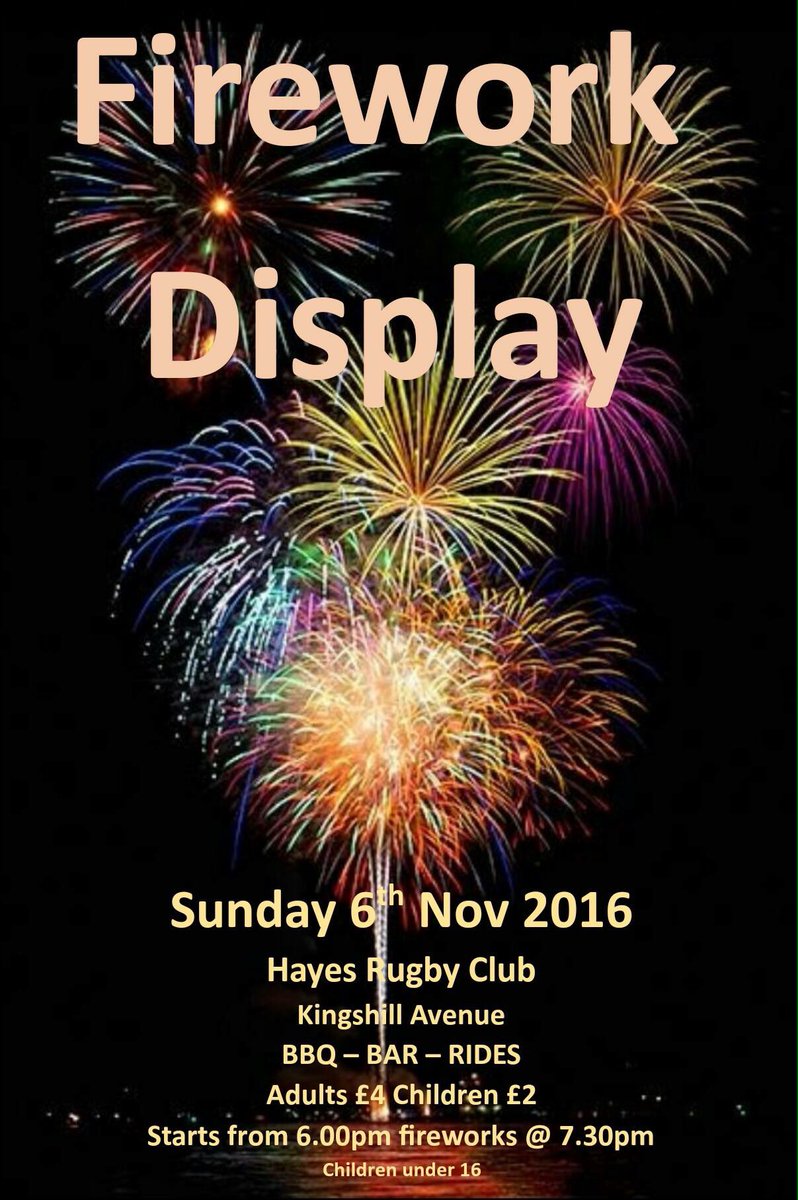 HayesRFC's tweet image. This Sunday gates open 6pm fireworks 7:30pm