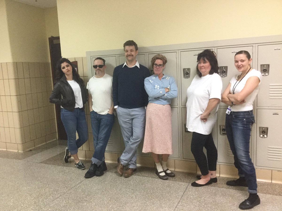 BradyJeffTulsa's tweet photo. Greasers and soc's causing trouble in the halls of Will Rogers High. @TulsaWillRogers https://t.co/gKUSyyxXll