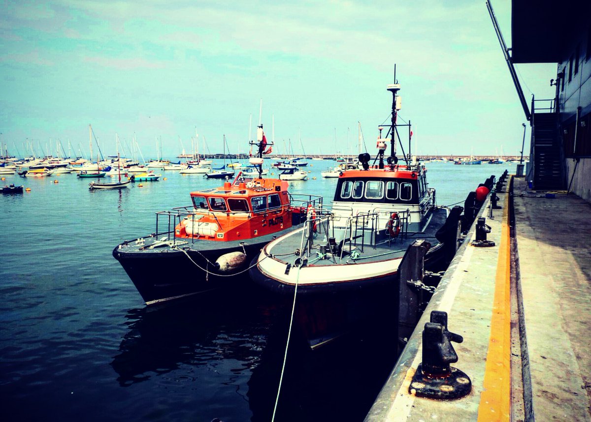 Two of our Pilot Boats, 'Celia T' & 'MTS Pathfinder' moored up in Brixham! #PilotBoats #MarineAndTowage #MTS #Brixham