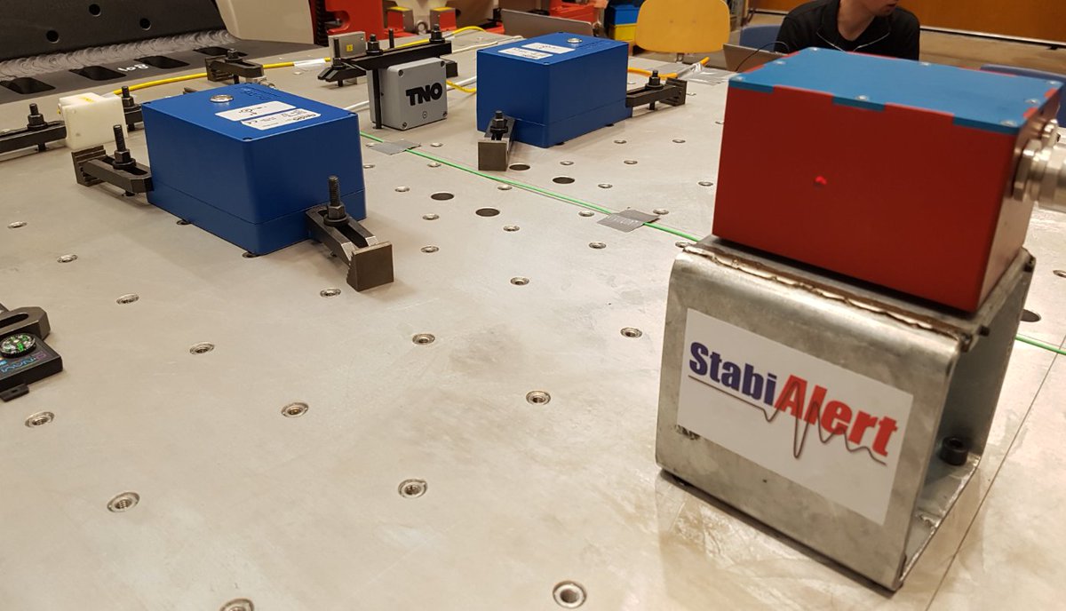 StabiAlert's tweet image. Vandaag testen op nieuwe triltafel bij TNO i.s.m. @ossgrid en @BuildinGron