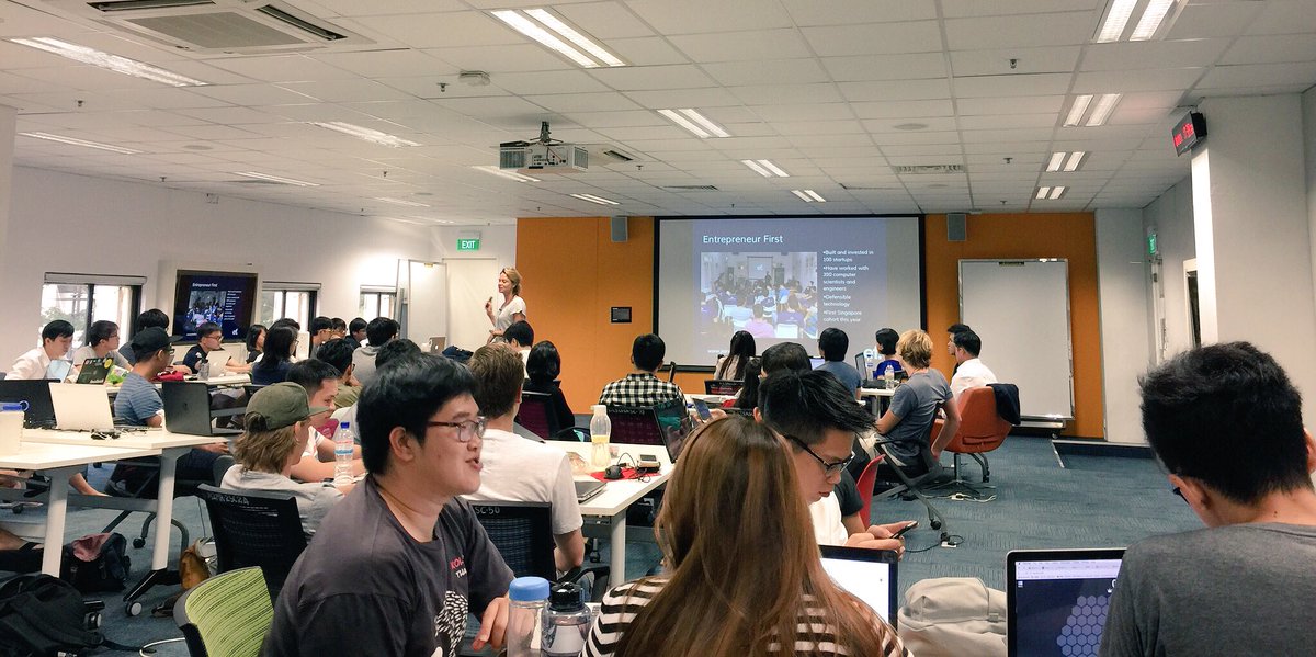 AmDroste's tweet photo. Keen to build @efLDN companies using connected devices in SG. Thanks for having me @sgSMU IS IoT course! https://t.co/OEsLF63riS