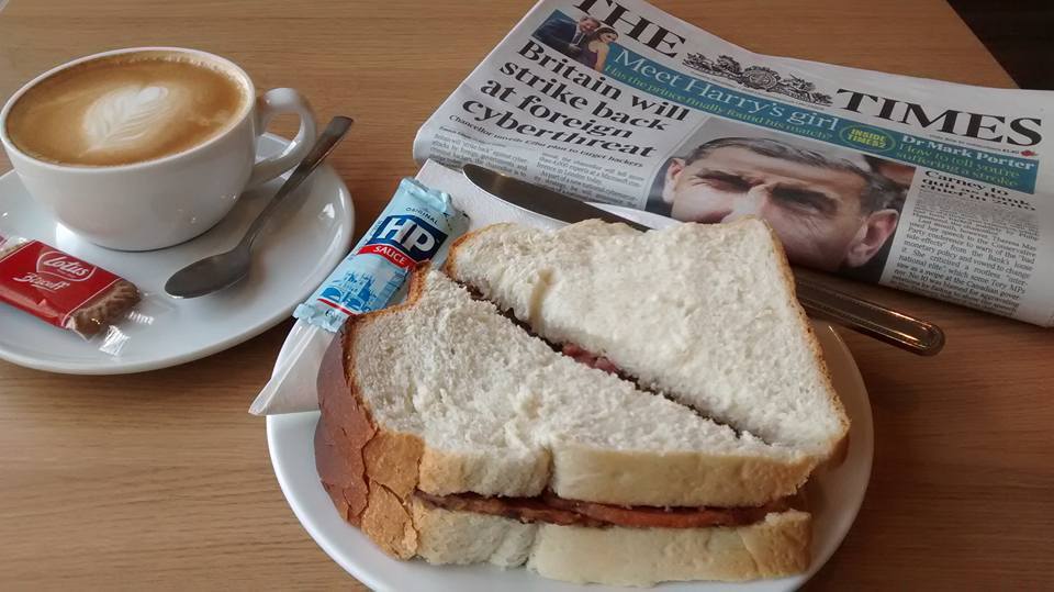 Brunch <a href="/Cycleccino/">Cycleccino</a> #bacon #coffee