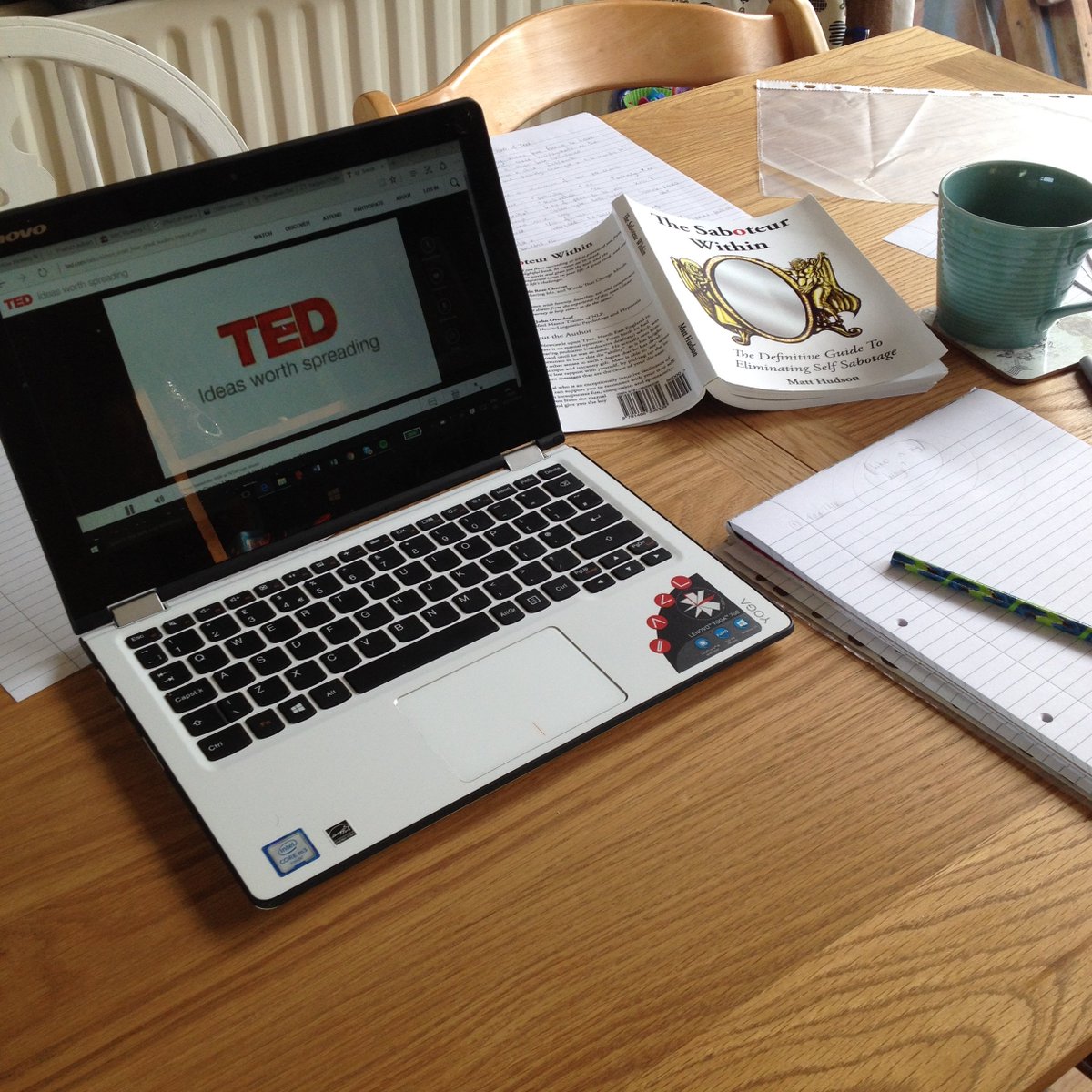 TheBeWellSpace's tweet photo. #TuesdayMotivation - Having a day of personal development challenging my inner saboteur! #bodymindworkers #tedtalks #TheSaboteurWithin https://t.co/GVzf3DrHP8