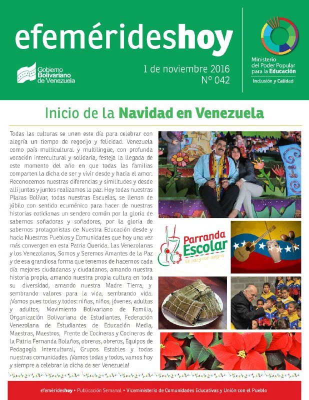 mineducacion_ve's tweet photo. #Hoy Le damos la bienvenida a la Navidad con Parrandones escolares y muestras culturales, en todas las Plazas Bolívar del país https://t.co/hjDuVWCYC1
