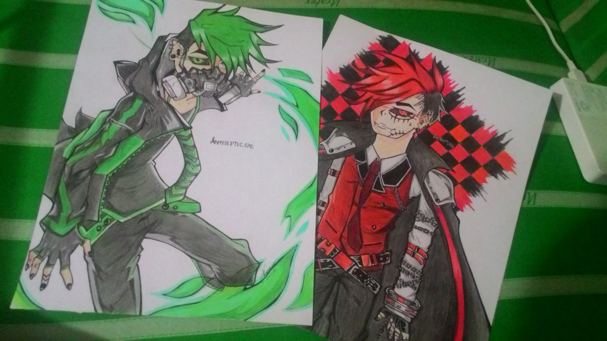 No One On Twitter Own Anime Version Of Antisepticeye And Darkiplier Drawing Illustration Art Sketch Doodle Https T Co Xcuj8qisao Twitter