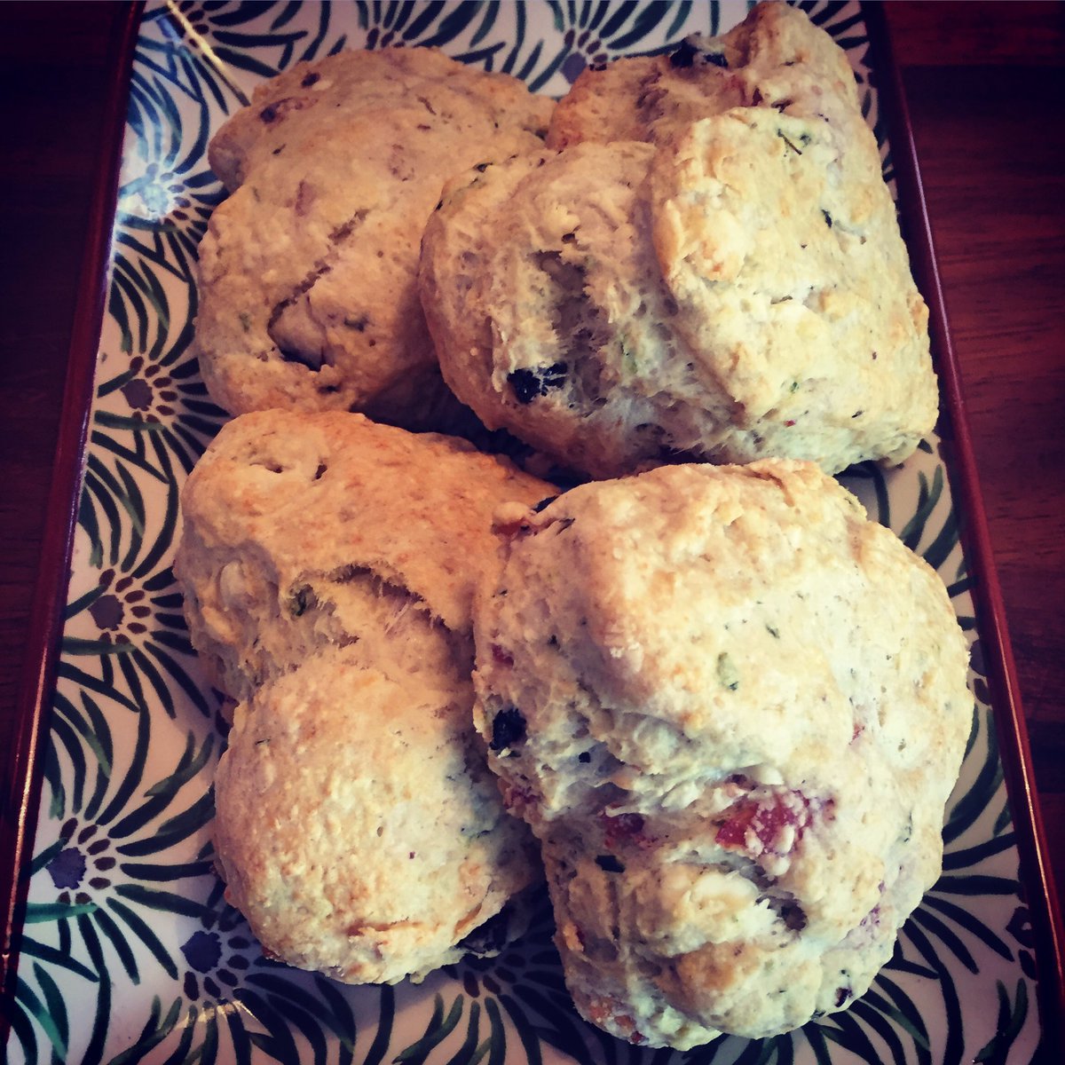 NorwichNorthBar's tweet photo. Feta, olive, basil &amp; parma ham #scones fresh out of the kitchen #Norwich #food #homebaking https://t.co/7vFi3d6OWx