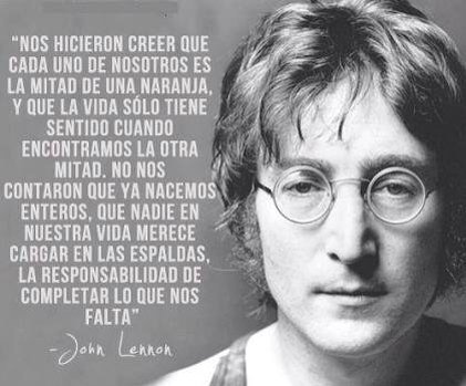 Ecogranjero's tweet photo. "Ser honesto puede que no te de muchos amigos, pero te dará los amigos correctos" John Lennon https://t.co/xrAMulKbxf