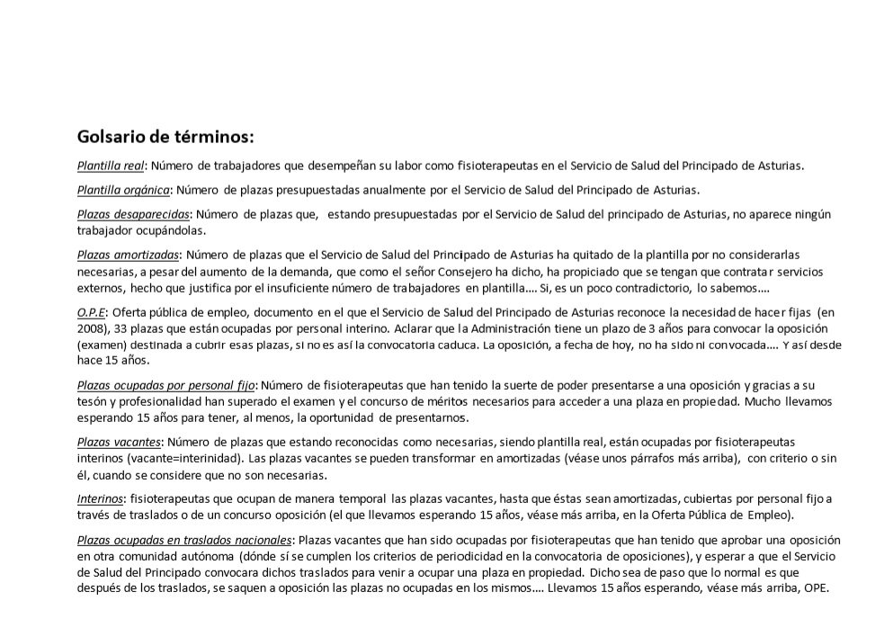 fisioopeastur's tweet photo. Pequeño esquema y glosario a fin de facilitar la comprensión de lo que reivindicamos #SESPAnonosquieres #mismanostusalud #SESPAsinfisios https://t.co/6jfBmnPMPq