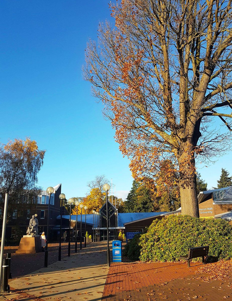 heriotwatt_soss's tweet image. What a difference 2 weeks makes at @HeriotWattUni Edinburgh! Perfect time of year to stroll between lectures and consider #IdeasandSolutions