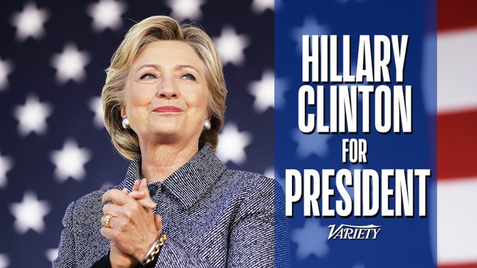 Variety's tweet photo. Variety endorses Hillary Clinton for President
https://t.co/04kCu9soDU https://t.co/v3g4Vqvswc