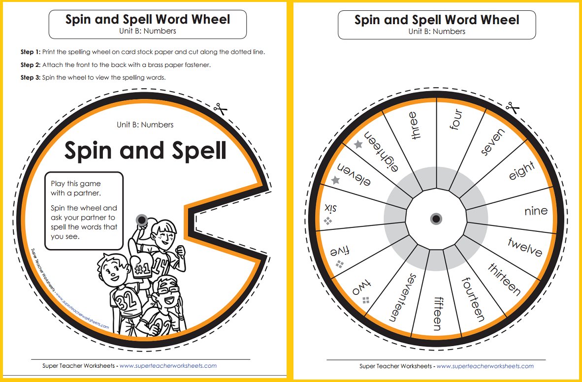SuperTeacherWorksheets on Twitter: "Try out spelling word wheels from