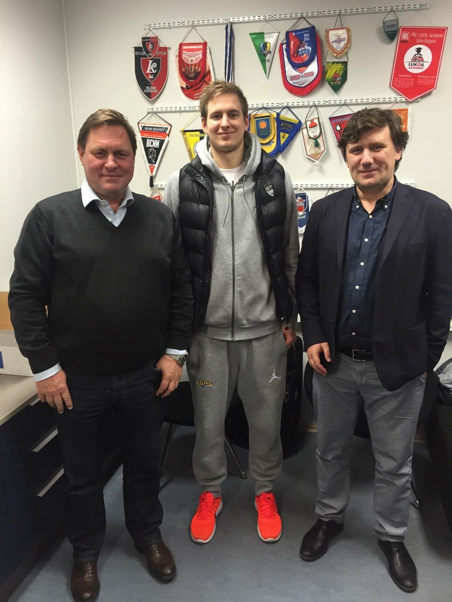 S_F_Agency's tweet photo. President Kalev/Cramo Tallinn Ivar Valdmaa (vana sõber), point guard Kalev/Cramo Alexander Gavrilov (our client) and Andrey Shirokov (SFA) https://t.co/U5CSuG3zuk