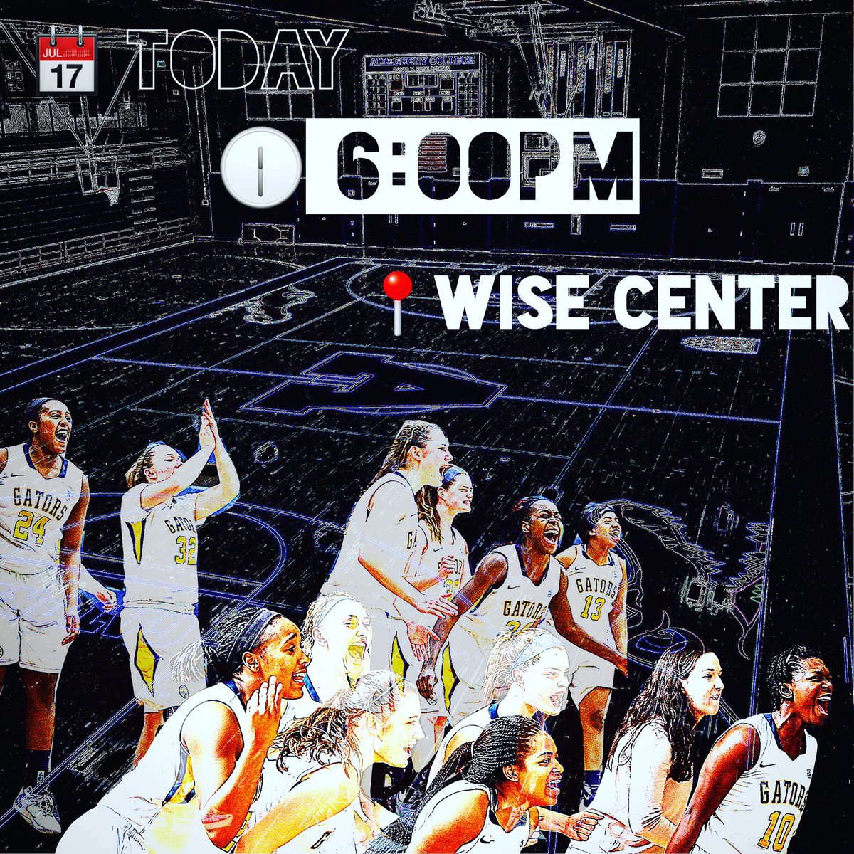 AlleghenyWBB's tweet photo. Come watch your Gators Light Up the Wise Center in our 1st Scrimmage against Thiel College Tonight! ππΌππβ¬οΈπ #StartingItOff #SWAMPandCHOMP https://t.co/URBsR1ICMI