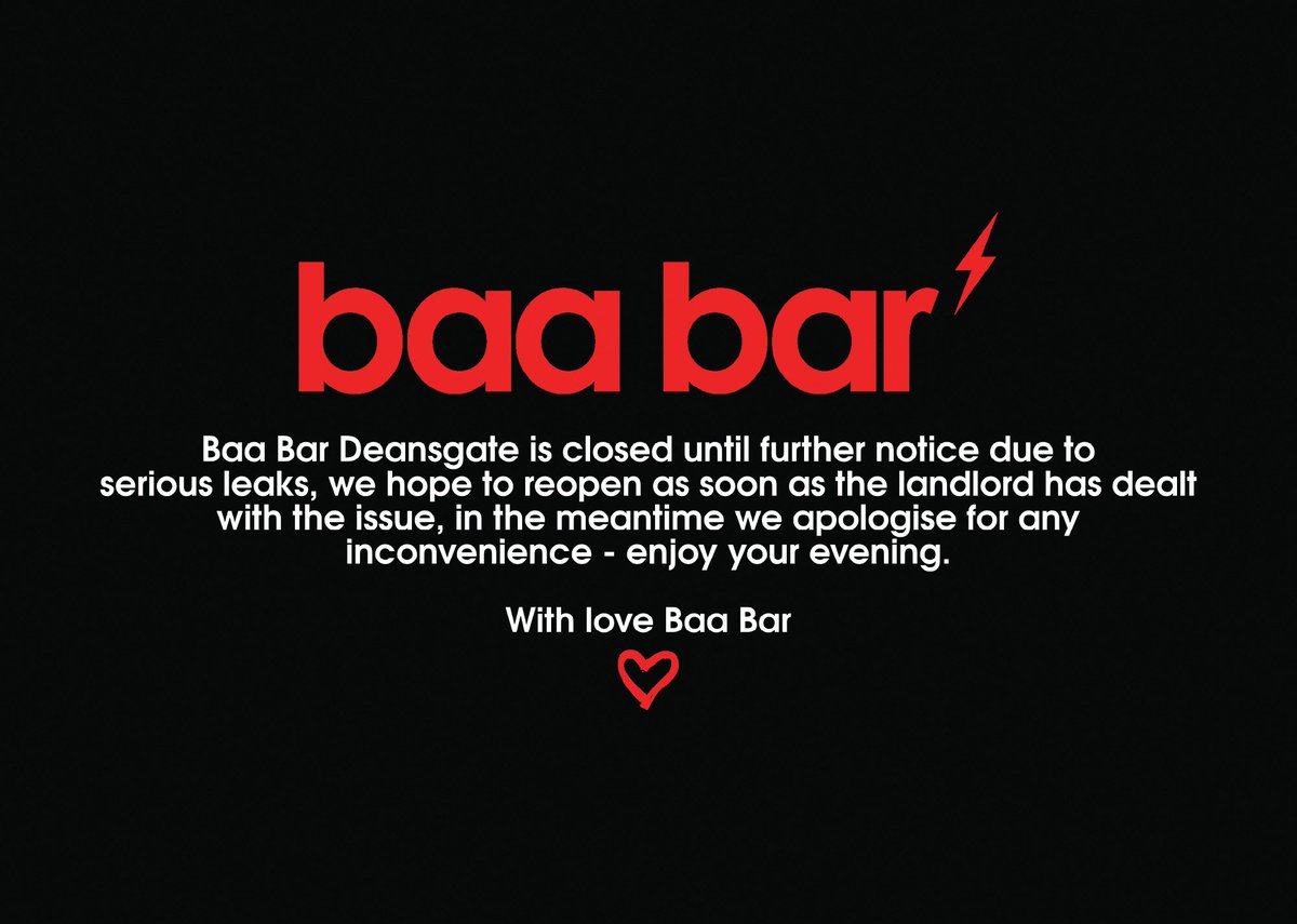 Baa Bar Deansgate (@baabardeansgate) on Twitter photo 