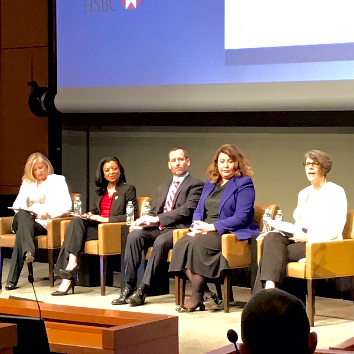 VeteransonWS's tweet photo. Representatives from @HSBC_US @usmint @CNASdc @DeptVetAffairs @Stand4Heroes discuss #veteran employment and retention #VeteransonWS #VOWS https://t.co/KzcoPDVqpp
