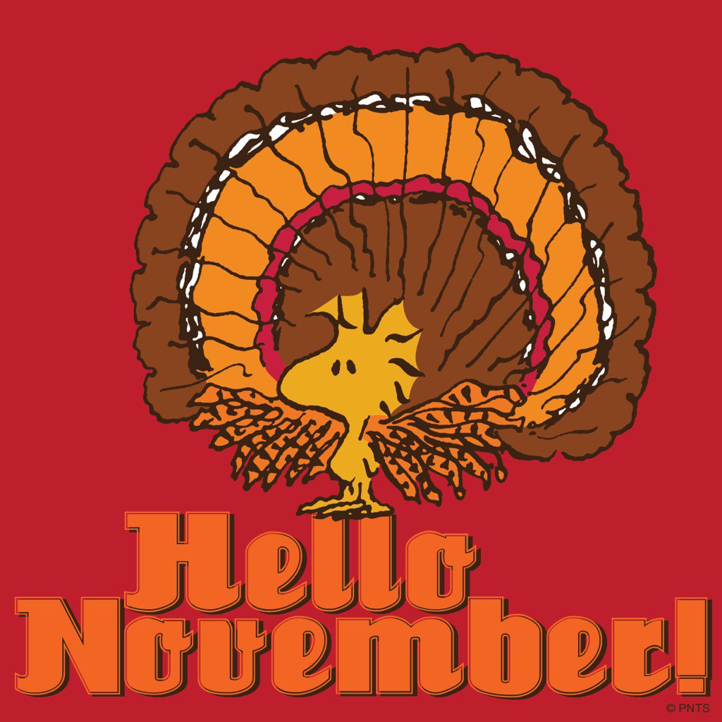 peanuts on twitter hello november