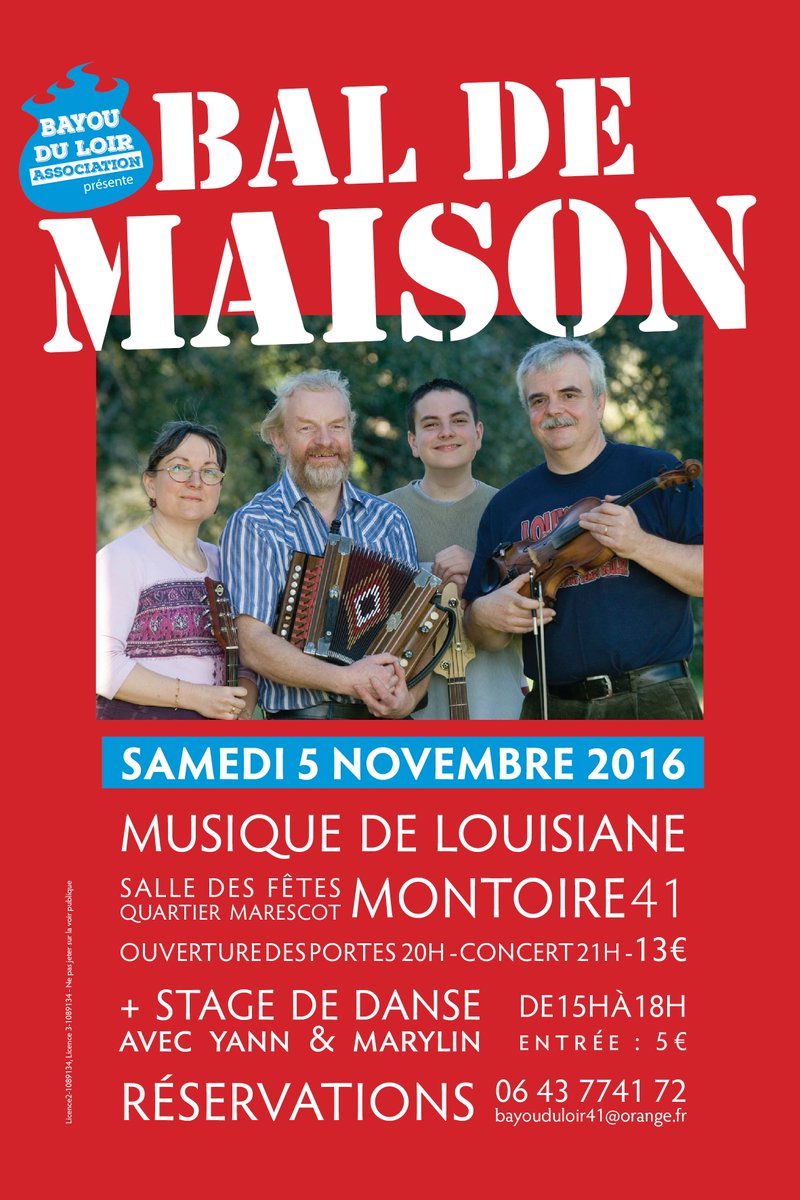 LucMaridet's tweet photo. Alain Gatay et Bal de Maison en concert le 05/11/2016 à 21h00 à Montoire sur le Loir à la Salle des fêtes. https://t.co/vHnz9fnvJl
