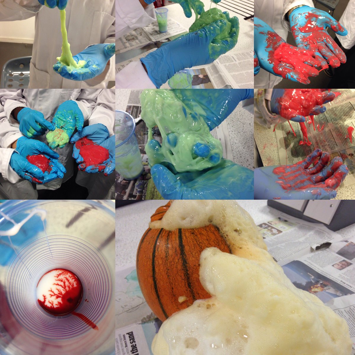MissT_Sci's tweet photo. Science Club was a success! #spookyslime #pukingpumpkin #iloveteaching https://t.co/tFgrJkDTFM