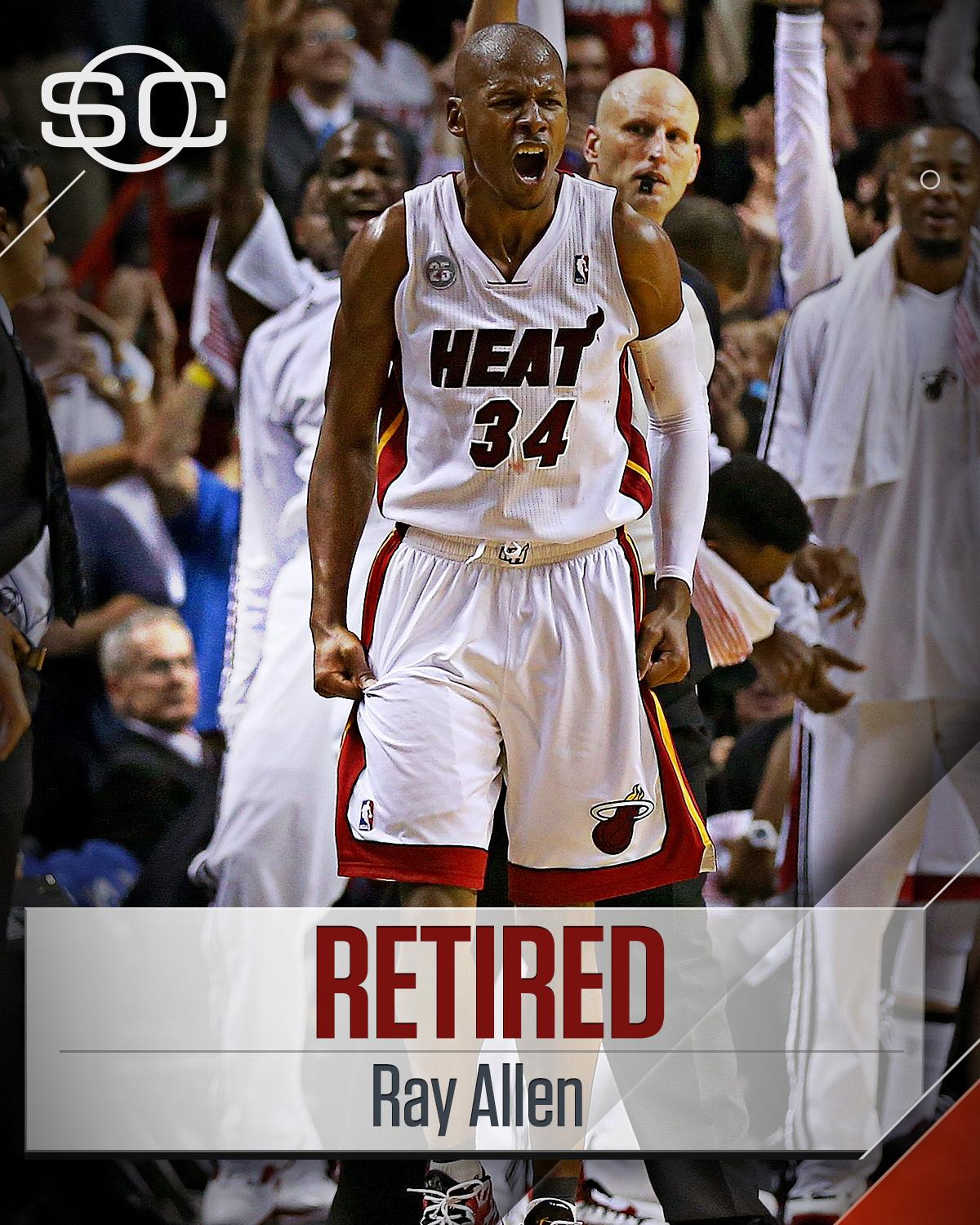 SportsCenter on X: THIS JUST IN: In a letter in the Players' Tribune, Ray  Allen officially announces his retirement from the NBA.   / X