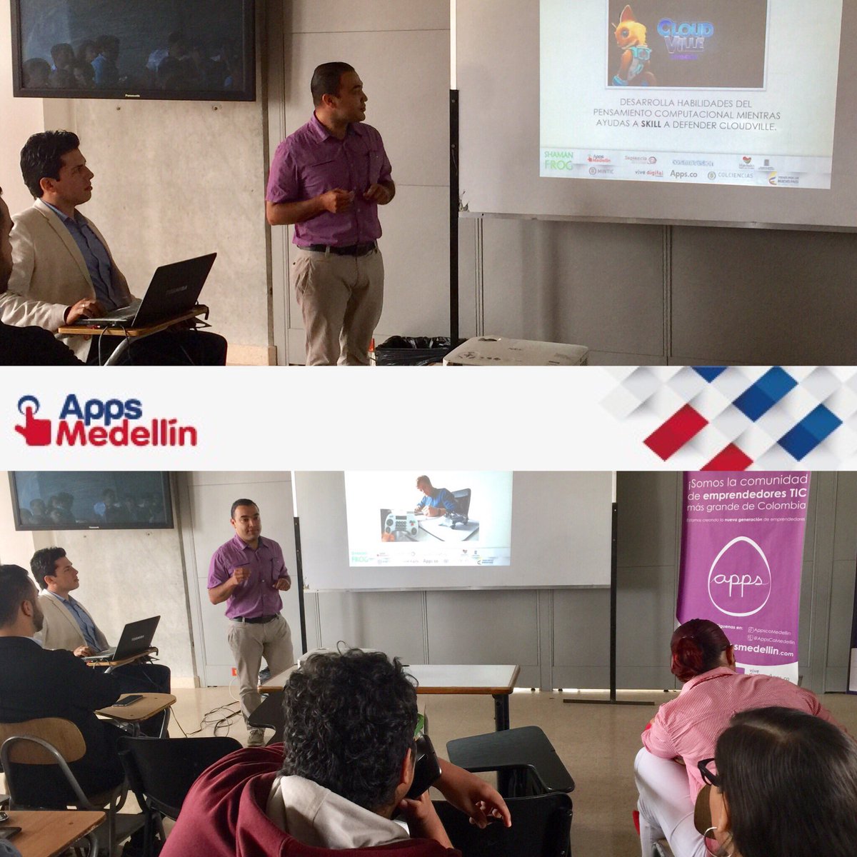 AppsCoMedellin's tweet photo. #ShamanFrog desarrolla habilidades de pensamiento computacional de forma divertida, fomentando la educación y la innovación #NetAppsMed https://t.co/wvzcZlJKCg