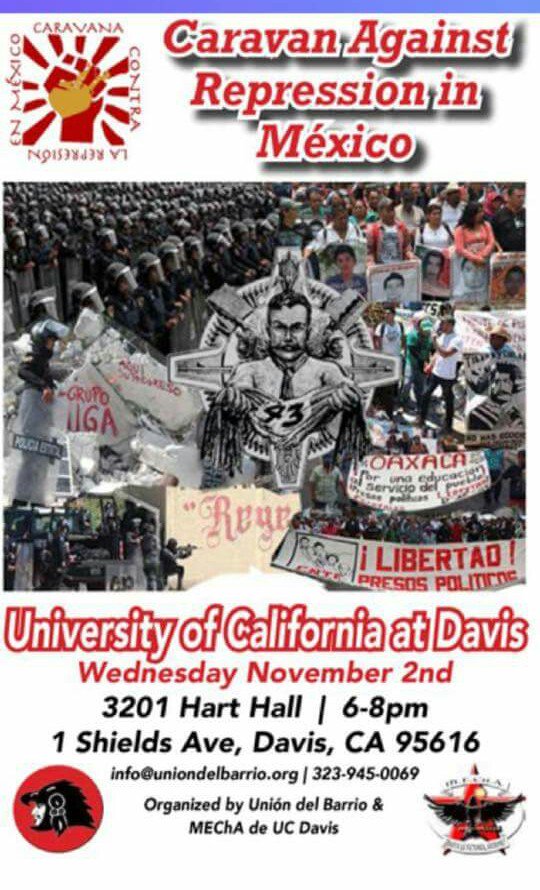 Yosoy132Chitown's tweet image. #CaravanavsRepresion tomorrow at CSU Davis, CA 
@MEChAdeCSULA Davis 
@UniondelBarrio 
@OxnardUnidos