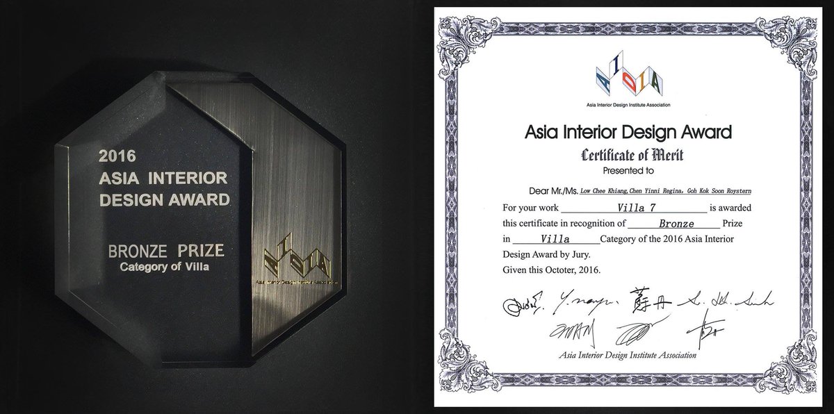 0932Design's tweet image. 0932 Design Consultants Awarded with Two Prizes, Sliver Prize for 22B &amp;amp; Bronze Prize for Villa 7 - Asia Interior Design Competition 2016