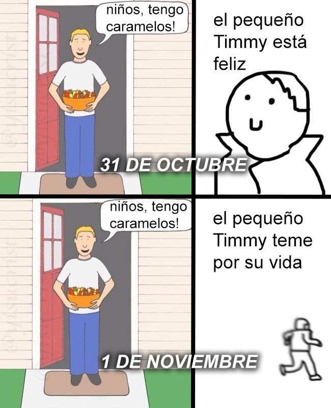 yisucrist's tweet image. halloween vs dia normal