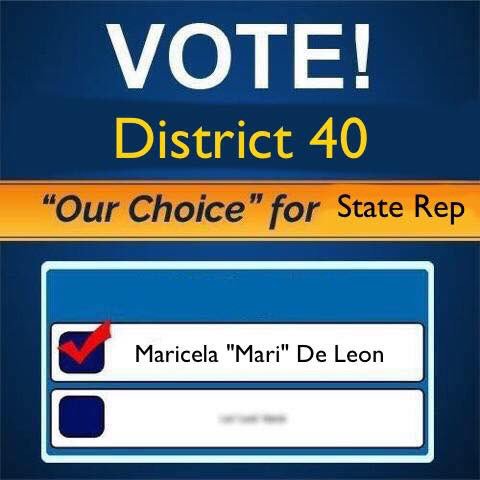 TeamMari2016's tweet image. #Vote NOW Down the Ballot @deleon_mari for State Rep HD40 #rgv #Vote4Change