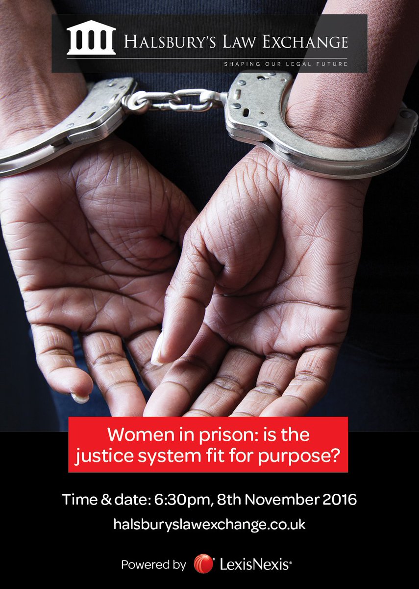 Join <a href="/JoshuaRozenberg/">Joshua Rozenberg</a> and an expert panel, with a paper from <a href="/felicitygerry/">Dr Felicity Gerry KC</a> and <a href="/Lyndon_Harris/">Lyndon Harris</a> on Women in Prison bit.ly/2dVpleh