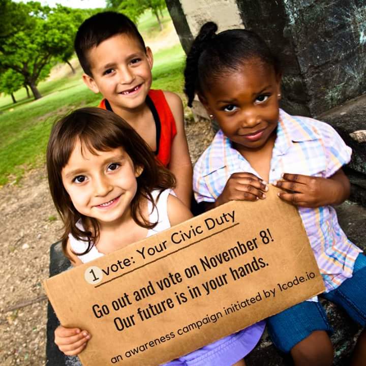 Go out and vote on Nov 8! Our future is in your hands
#Politics #America #People #Election2016