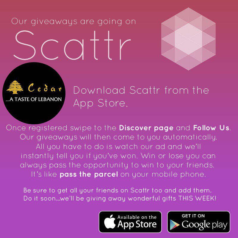 CedarDerry's tweet photo. Join us on scattr  and win a meal for 2... #lebanesefood  #NorthernIreland  #derryfoodies  #Health https://t.co/uAdBNbyNsj