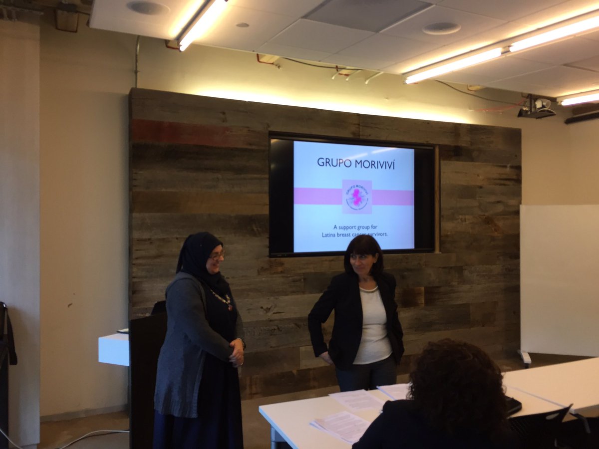 S_Innovations_I's tweet photo. Marla Vega &amp; Nicole Seay speaking about expanding Group Morivivi to support Latino women going through breast cancer #PHMCLab https://t.co/ILmVpXfbYV