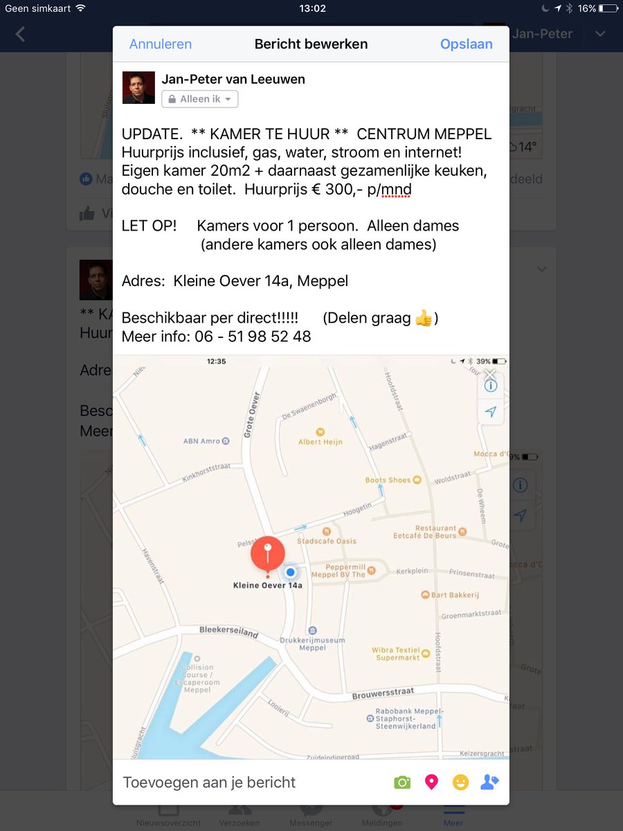 UPDATE ** KAMER TE HUUR **
RT 👍🙏🏼