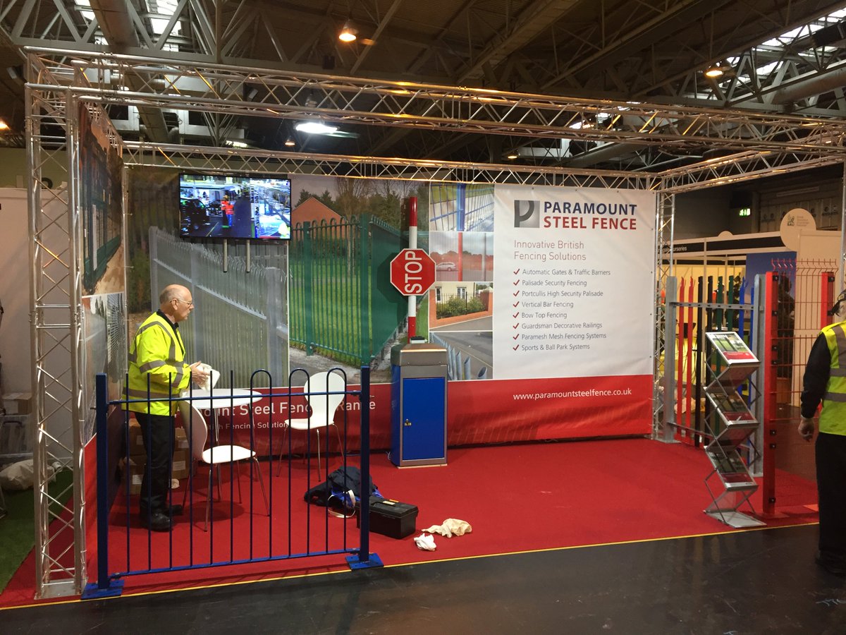 Steel_Fence's tweet photo. We have just finished our stand at @IOG_SALTEX. Come and visit us tomorrow or Thurs this week, at the NEC Birmingham. Show opens at 9am https://t.co/fg0ZtXlHTY