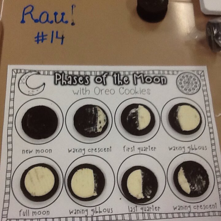 Third grade is learning about the phases of the moon.