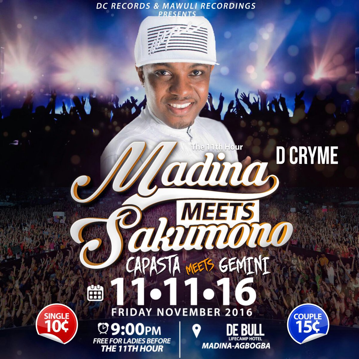 reaalpee's tweet photo. The #Twi pop general @drcryme will also be performing LIVE on @Capasta_ambandi meets @geminigh the 11th hour #MadinaMeetsSakumono 11/11/2016 https://t.co/g8OpJuVF36