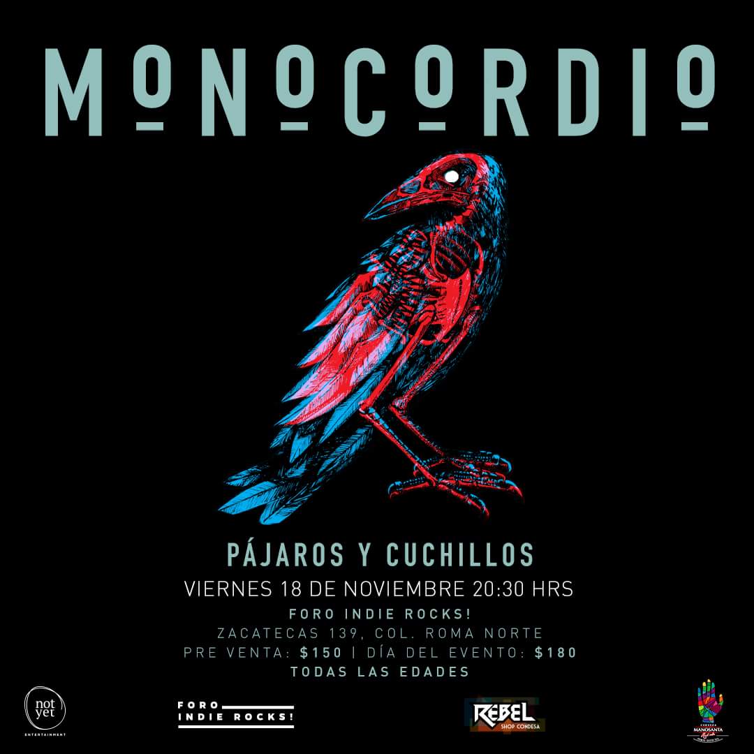 ForoIndierocks's tweet photo. @NotYetEntertain presenta a @monocordio en el Foro Indie Rocks! El próximo 18 de noviembre ¿Ya tienen sus boletos? Disponibles en @RebelShop https://t.co/yN1QBqU5n0