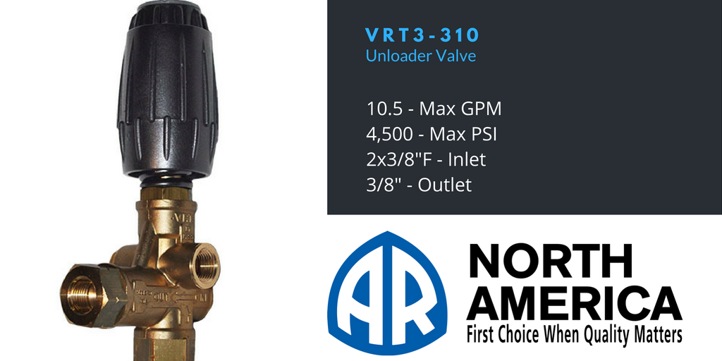 VRT3-310 #UnloaderValve for use in #HighPressurePump to change in flow. See and buy it at bit.ly/2dZHGaf