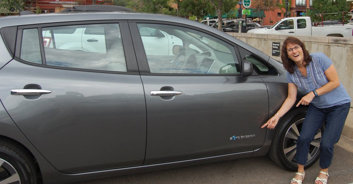 bouldercounty's tweet photo. New discounts for Nissan LEAFs! Now is a great time to go electric. A new LEAF will cost just $10,500. Details: https://t.co/1goaXwRwiR https://t.co/JLTGgXVXul