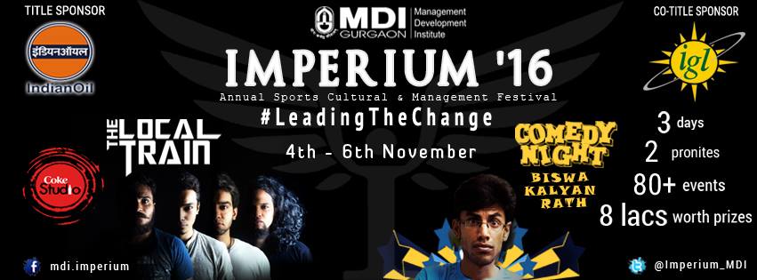 MDIGurgaon's tweet photo. Imperium'16 is better than ever, Don't miss ! #LeadTheChange #Imperium16 #MDIGurgaon #MDIFest #MDIEvents #3DayExtravaganza https://t.co/bLYnOFQdTA
