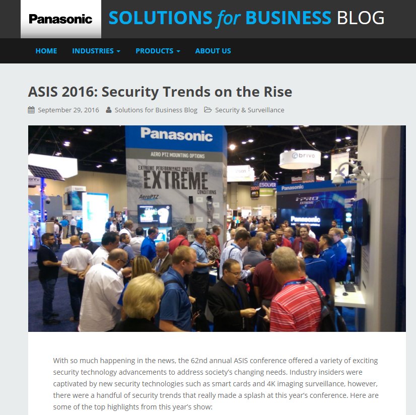 PANSecurity's tweet photo. We had a great time at #ASIS16! Check out our recap of top trends from this yr’s show! https://t.co/m7vVdb6cRf security https://t.co/zrl2duLlzw