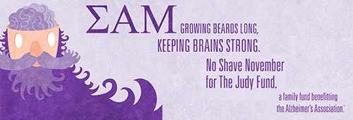 SigmaAlphaMu_TU's tweet photo. Throughout this month, the brothers of ΣΑΜ will be participating in No Shave November in efforts to raise money towards the @alzassociation https://t.co/o1yl0BnZRX