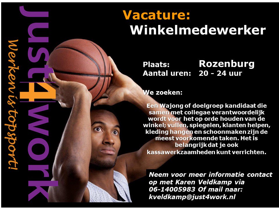 Just4worktweets's tweet photo. Wie helpt ons aan de juiste kandidaat? #vacature #wajong #MVO https://t.co/o4Y2CJkVUx