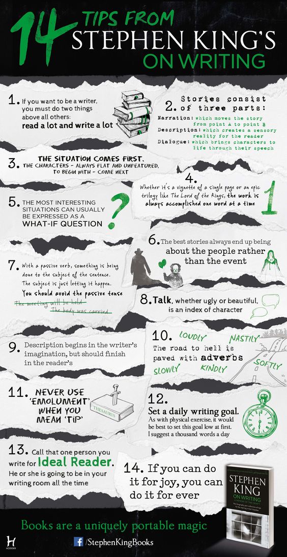 ecniumata's tweet photo. Happy #NaNoWriMo2016  A few #writingtips from #stephenking https://t.co/vfc8VN2Swy