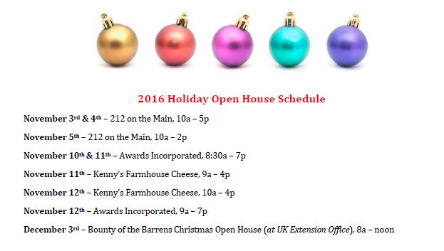 2016 Christmas Open House schedule #ShopLocal #shopsmall #buylocal