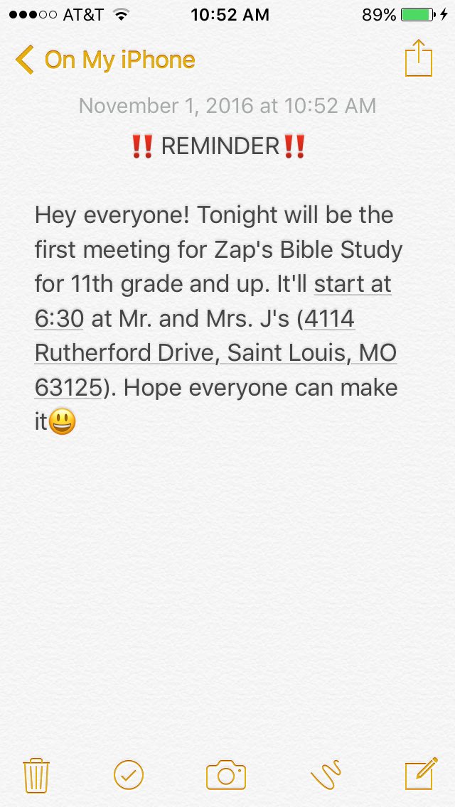 Zap_stl's tweet photo. Zap is starting a Bible study for 11th graders and up and the first meeting is tonight! Hope to see you all there! https://t.co/5NTJsxfbcc