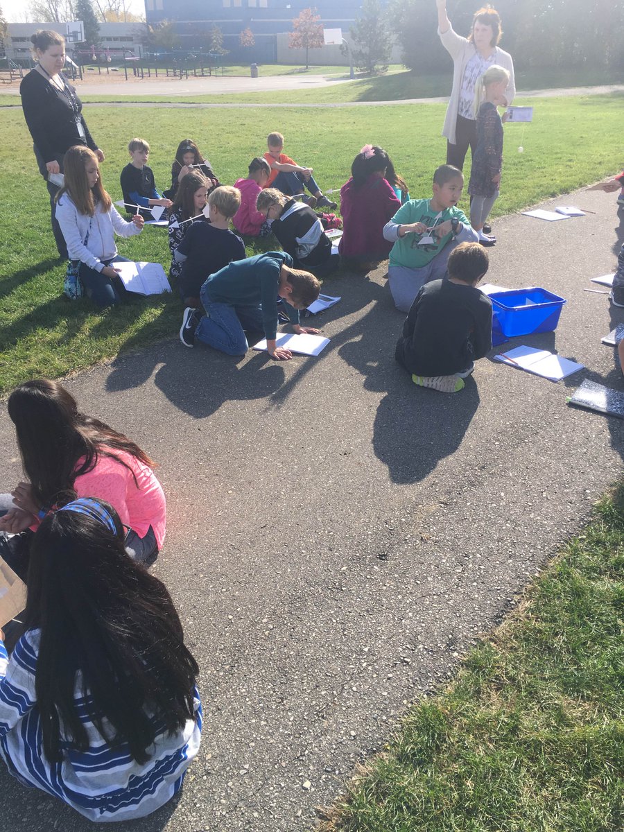 Meteorologists @NoviMeadows in Ms. Malarkey’s class used handmade anamometers and weathervanes today to measure wind speed and direction.