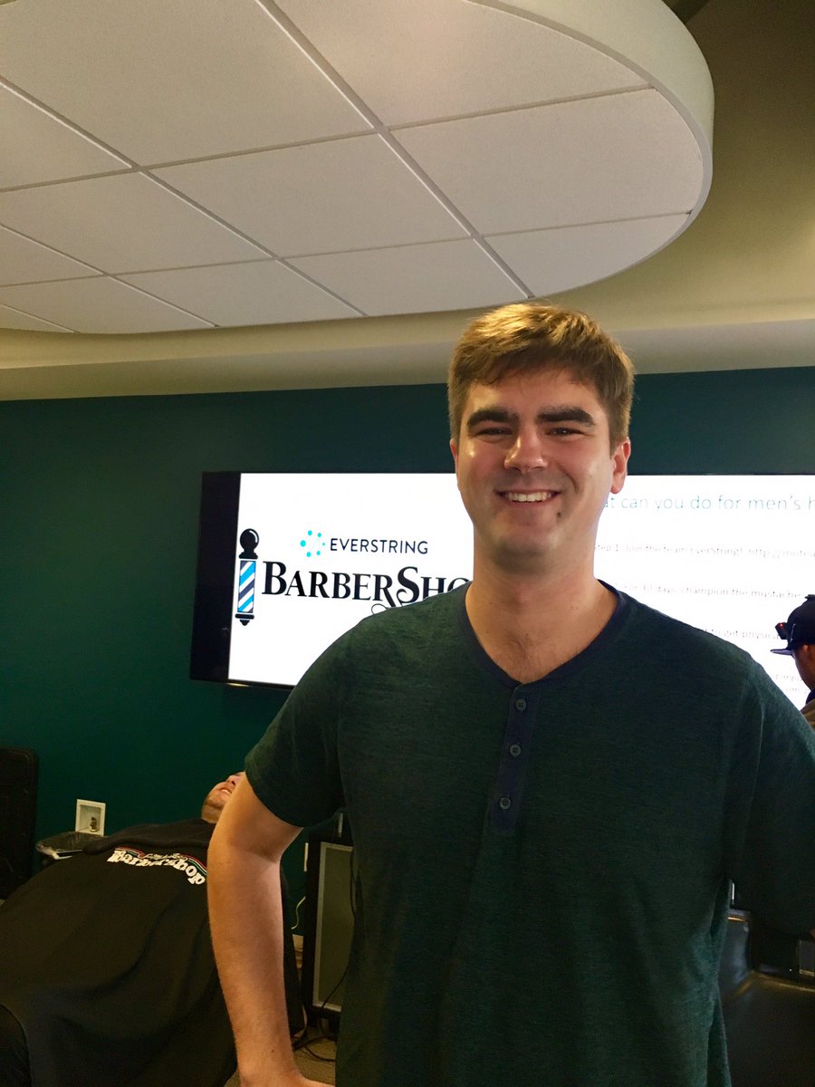 SydSchock's tweet photo. @everstring #everstringgivesback @JackVeronin all cleaned up bye bye 👋🏽 mustache 👨🏻 https://t.co/Ev9kTOx6Ud