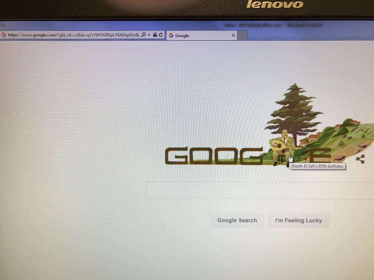 AfifSalibi's tweet photo. .@google using Wadih El Safi  + Lebanese Cedar Tree doodle is awesome and not a @LebaneseProblem .@LiveLoveLeb https://t.co/dAEK1MZlqr